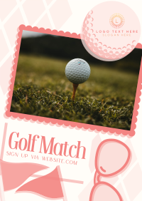 Midcentury Modern Golf Match Poster Design
