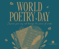 Poetry Creation Day Facebook Post Design