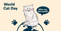 World Cat Day Sketch Facebook Ad Design