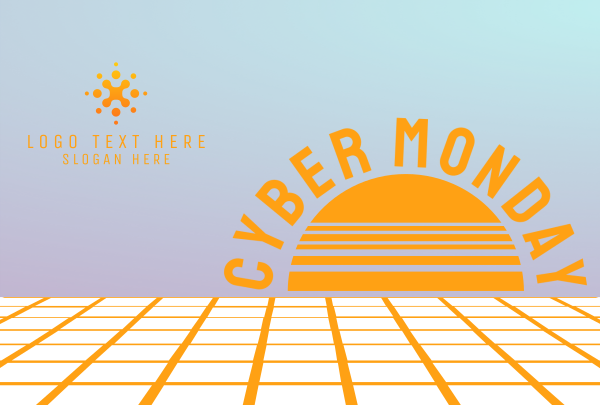 Vaporwave Cyber Monday Pinterest Cover Design Image Preview