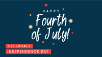 Sparkling Fourth of July Zoom Background Design