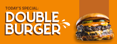 Double Burger Facebook cover Image Preview