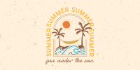 Summer Beach Badge Twitter Post Image Preview