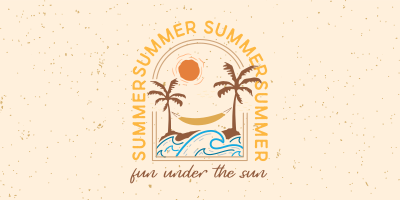 Summer Beach Badge Twitter post Image Preview