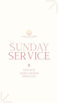 Earthy Sunday Service Facebook Story Design