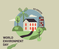 Green Home Environment Day  Facebook Post Design