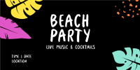 Beach Party Neon Twitter post Image Preview