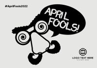 April Fools Clown Postcard Design