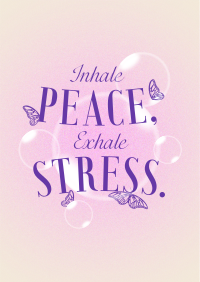 Relaxation Breathing  Quote Poster Image Preview