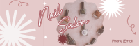 Trendy Nail Salon Twitter Header Design