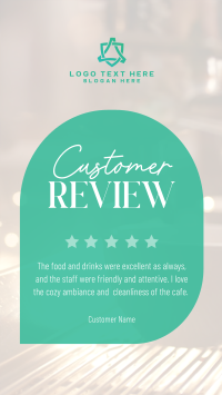 Simple Cafe Testimonial YouTube short Image Preview