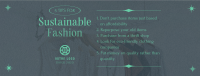Stylish Chic Sustainable Fashion Tips Facebook Cover Design