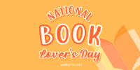 Book Lovers Greeting Twitter Post Design
