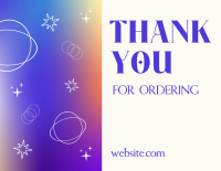 Cosmic Plane Thank You Card Image Preview