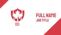 Red Canada Shield Business Card Image Preview