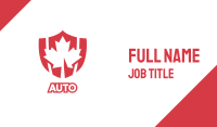 Red Canada Shield Business Card Image Preview