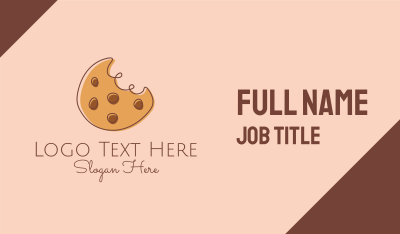 Chocolate Chip Cookie Bite Business Card Image Preview