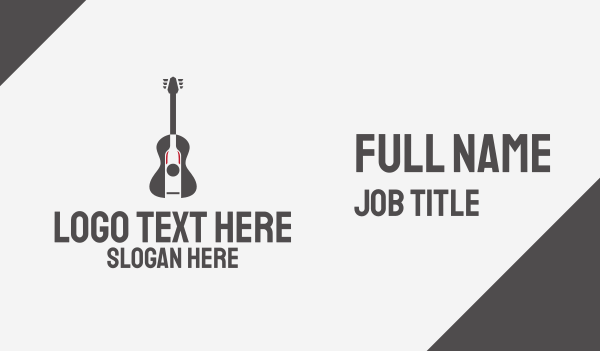 Black Guitar Bar Business Card Design Image Preview