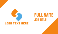Blue & Orange Quotes Business Card Image Preview