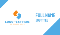 Blue & Orange Quotes Business Card Preview