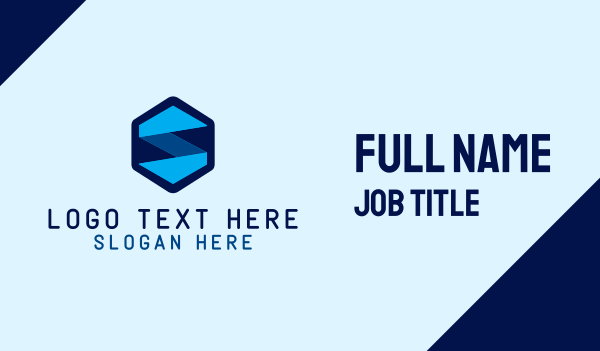 Hexagon Letter S Tech  Business Card Design Image Preview