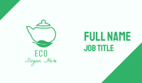 Organic Tea Teapot Business Card Design