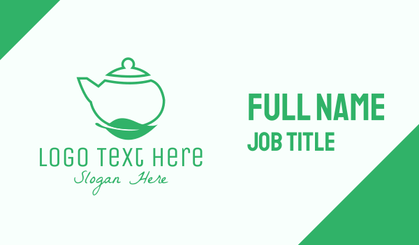 Organic Tea Teapot Business Card Design Image Preview