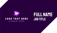 Purple Slime Video Business Card Design