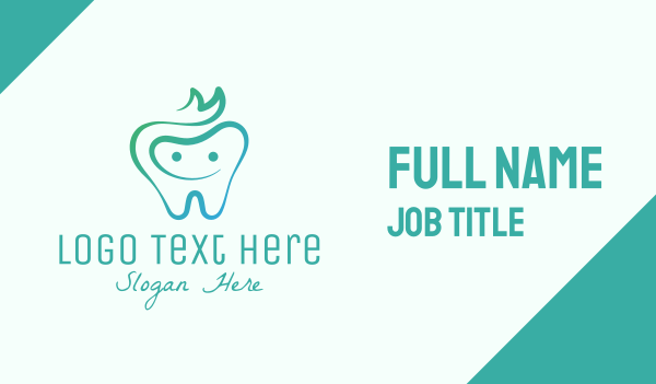 Smiling Dental Tooth Business Card Design Image Preview