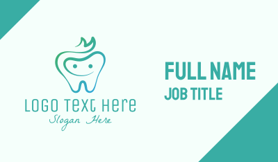 Smiling Dental Tooth Business Card Image Preview