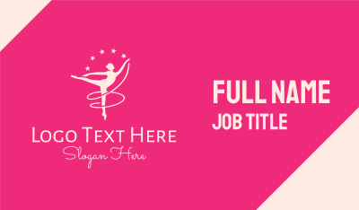Pink Ballet Gymnast Business Card Image Preview