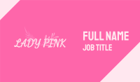 Pink Wellness Wordmark Business Card Image Preview
