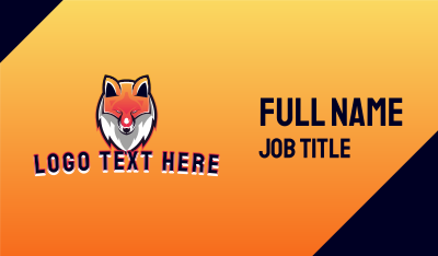 Fox Gaming Sports Mascot Business Card Image Preview