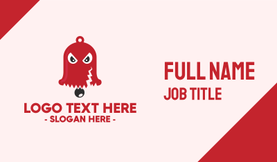Spooky Red Bell Business Card Image Preview