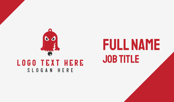 Spooky Red Bell Business Card Design Image Preview