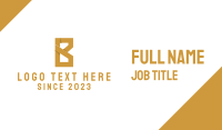 Golden Letter B Business Card Image Preview