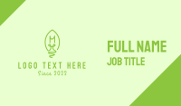 Eco-Friendly Bulb Lettermark Business Card Image Preview
