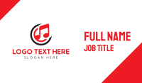 Red Musical Note Business Card Preview
