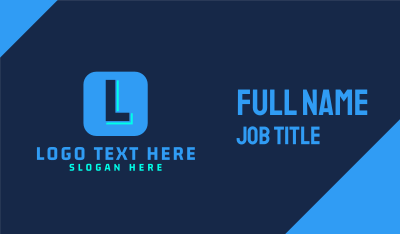 Tech Lettermark App Business Card Image Preview