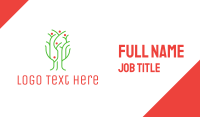 Thin Green Tree Business Card Image Preview