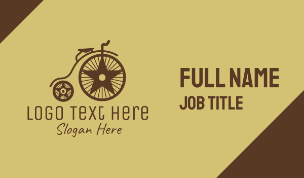 Traditional Penny Farthing Business Card Design Image Preview