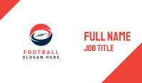 Round Red Blue Football Business Card Image Preview