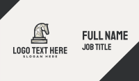 Geometric Horse Chess Piece Business Card Preview
