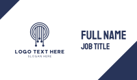 Tech Business Company Circle Business Card Preview