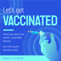 Let's Get Vaccinated Instagram Post Design
