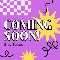 Coming Soon Curly Lines Instagram Post Image Preview