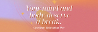 Celebrate Relaxation Day Twitter Header Image Preview