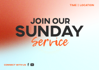 Sunday Service Postcard Design