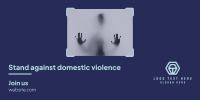 Stand Against Domestic Violence Twitter Post Design