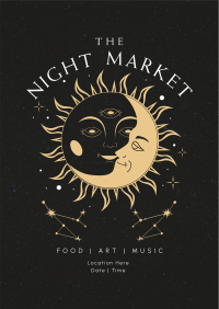 Sun & Moon Market Flyer Design